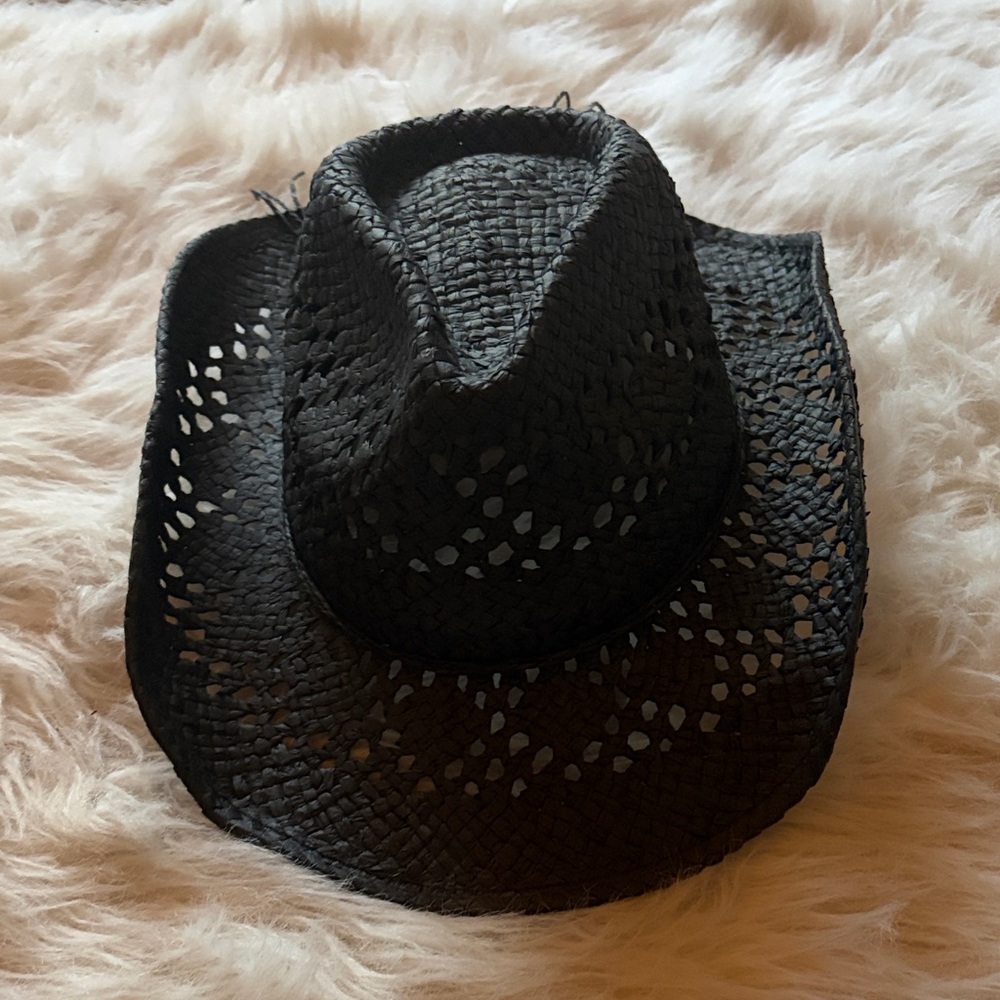 Black Woven Cowboy Hat